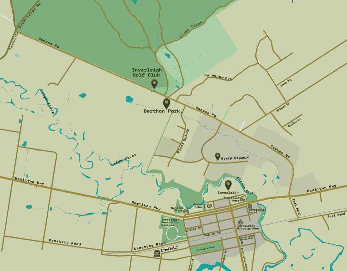 Berthon Park Inverleigh Location map